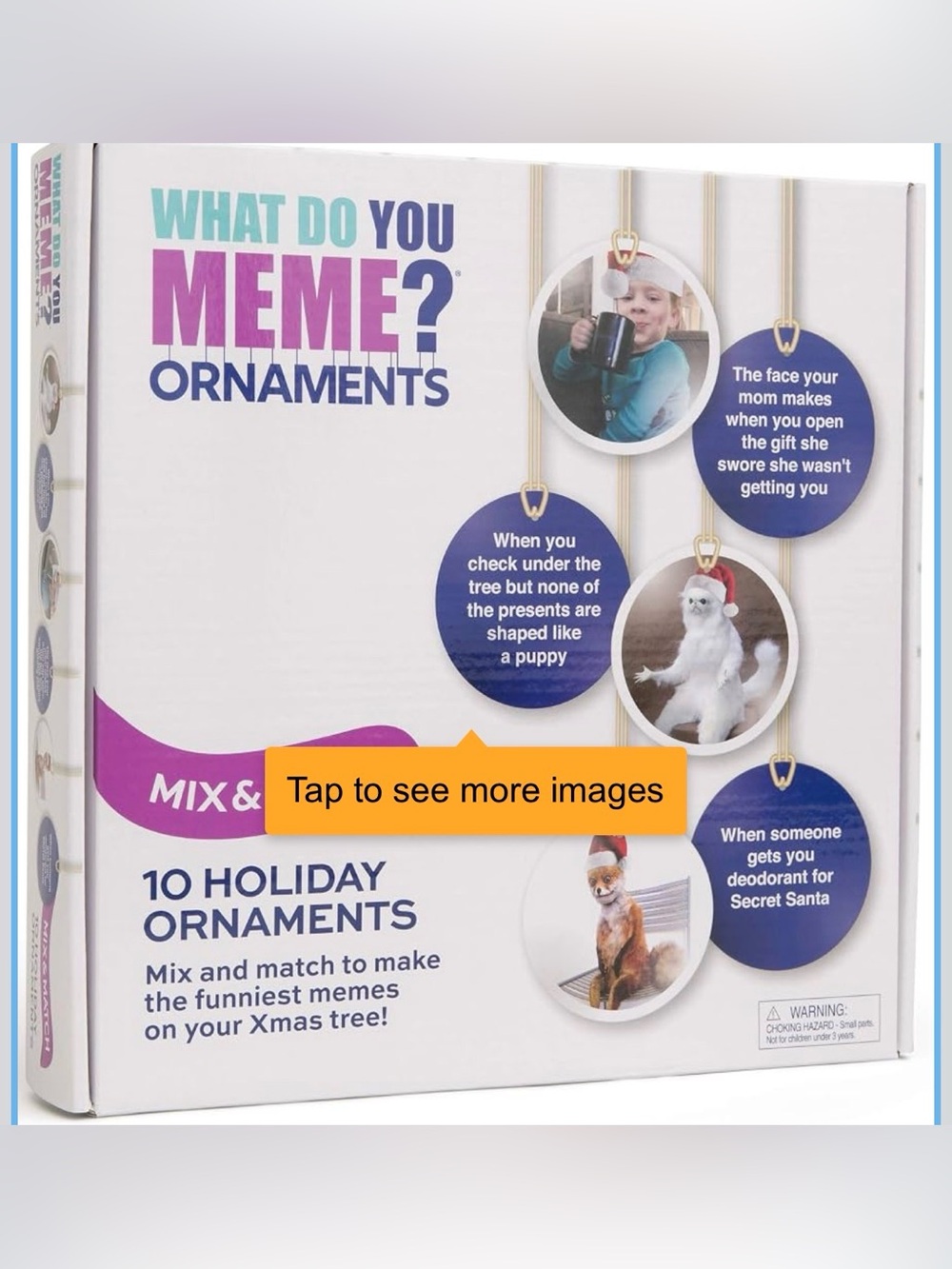 Holiday Ornaments Set - White, Blue, Purple *NWB
